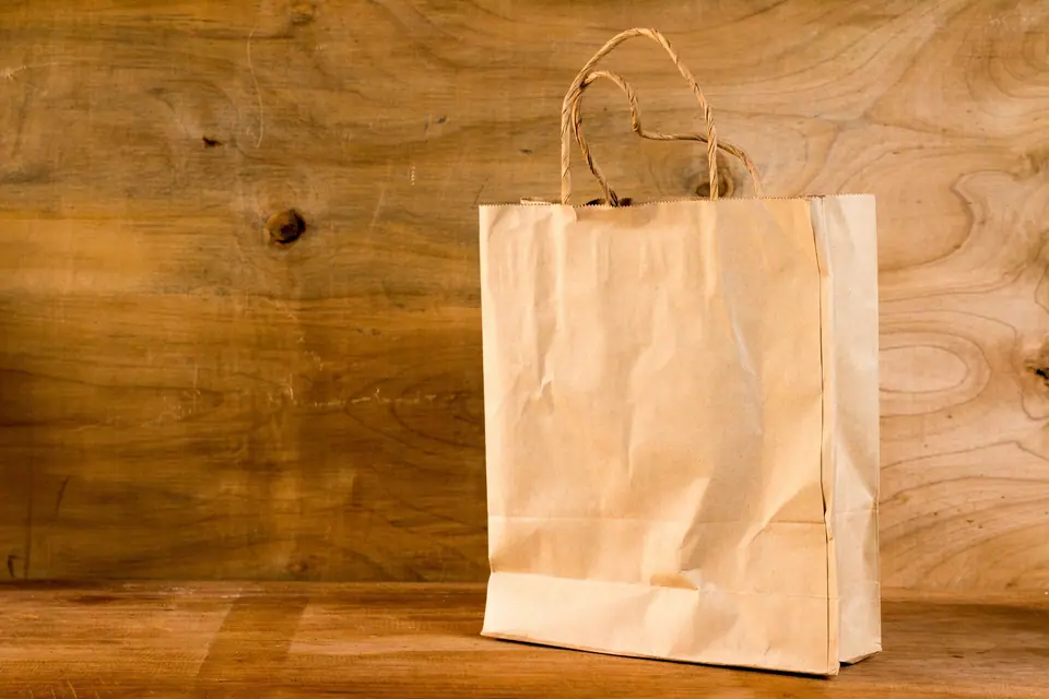 Logosuz kraft kâğıt paket torbası